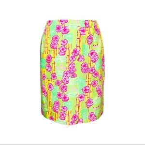 Vintage Lilly Pulitzer Skirt Luau Hawaiian Print Cute For Summer Tiki Party 10